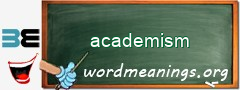 WordMeaning blackboard for academism